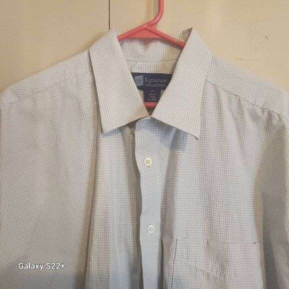 M29 UDE Signature Collection light gray plaid dress shirt - Picture 1 of 9